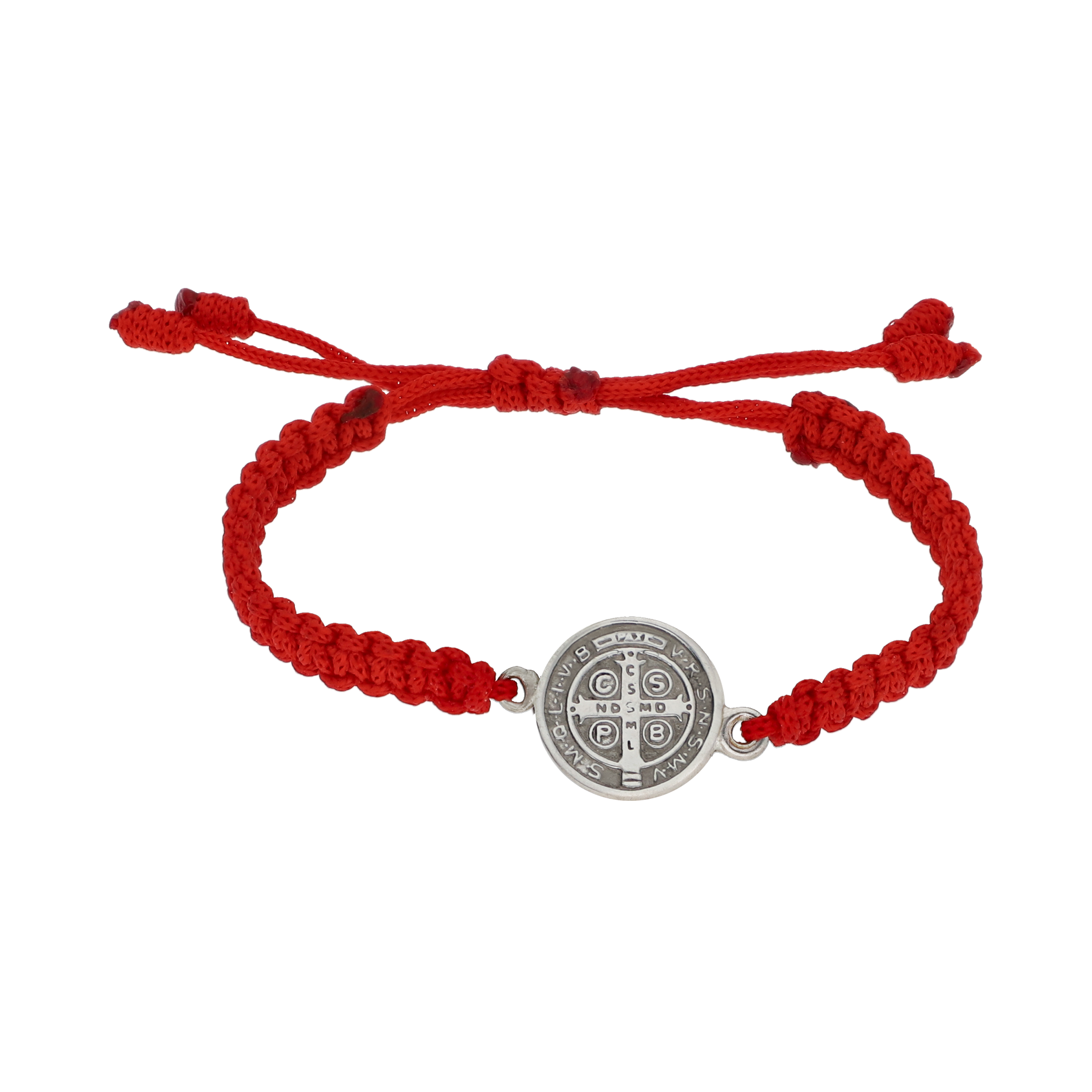 Pulsera hilo rojo San Benito plata