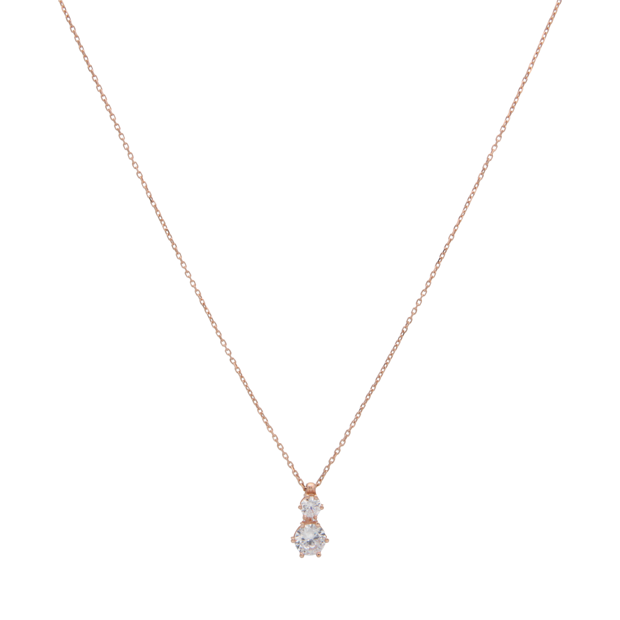 Collar con dije 2 circonias