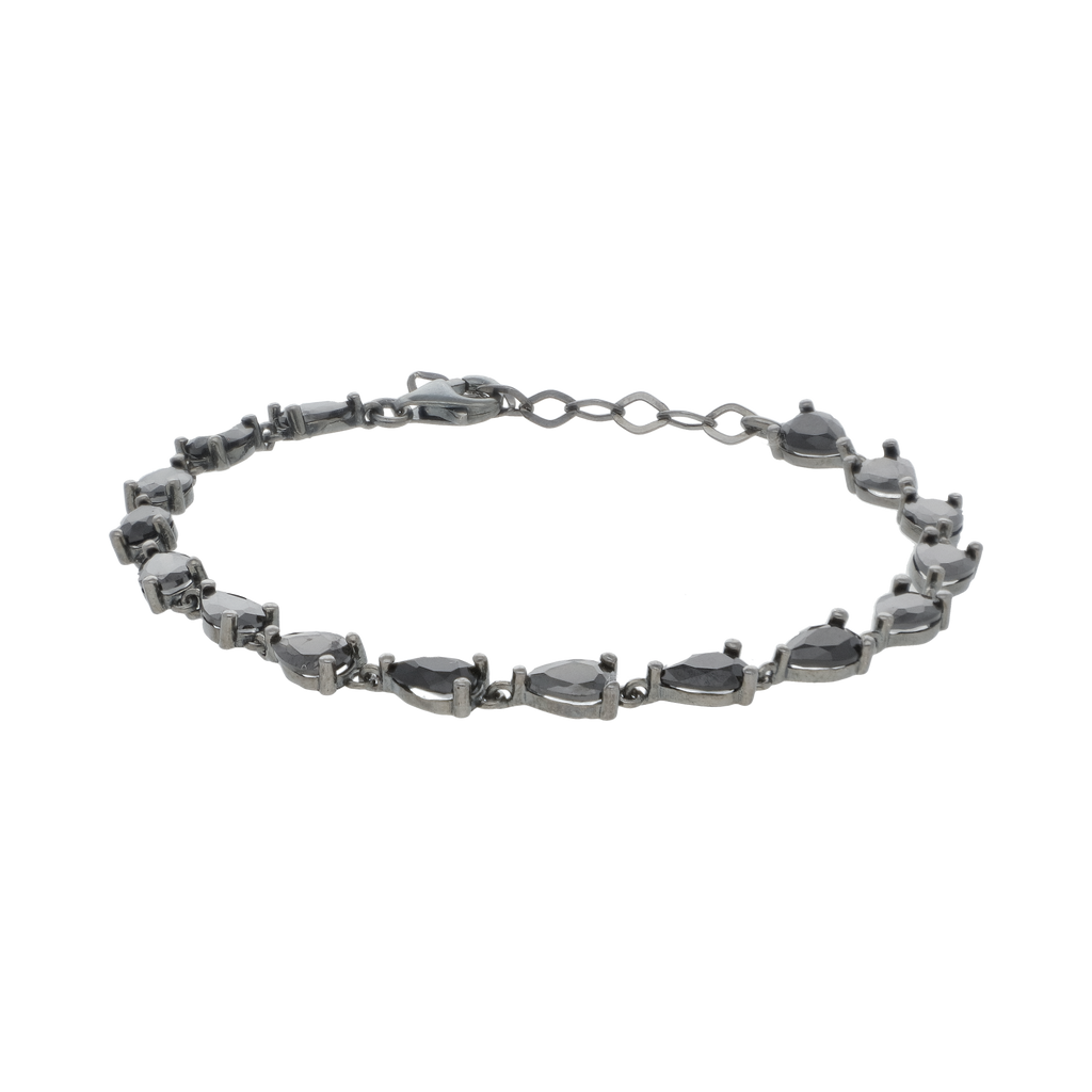 Pulsera plata negra