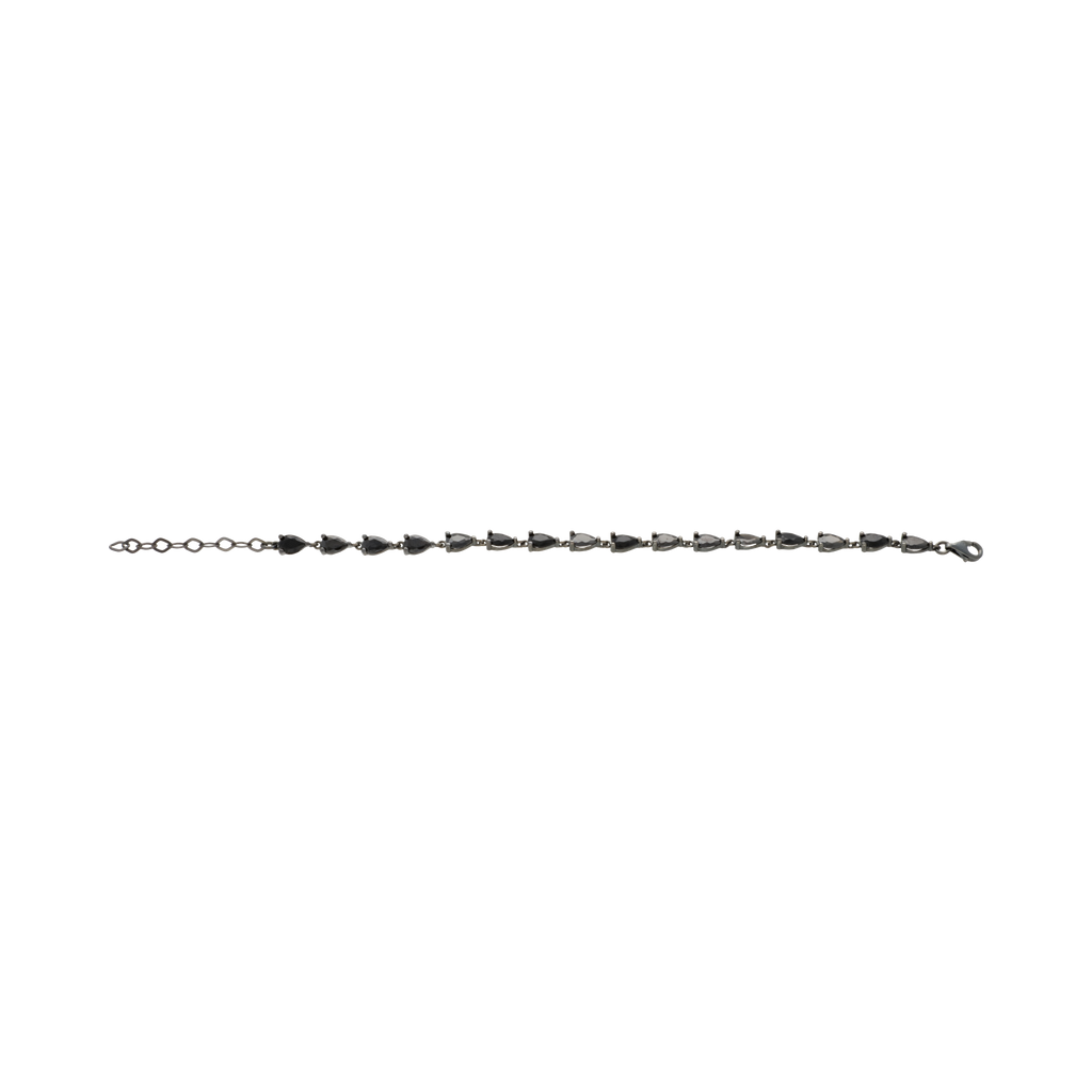 Pulsera plata negra