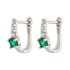 Arracadas circonias plata