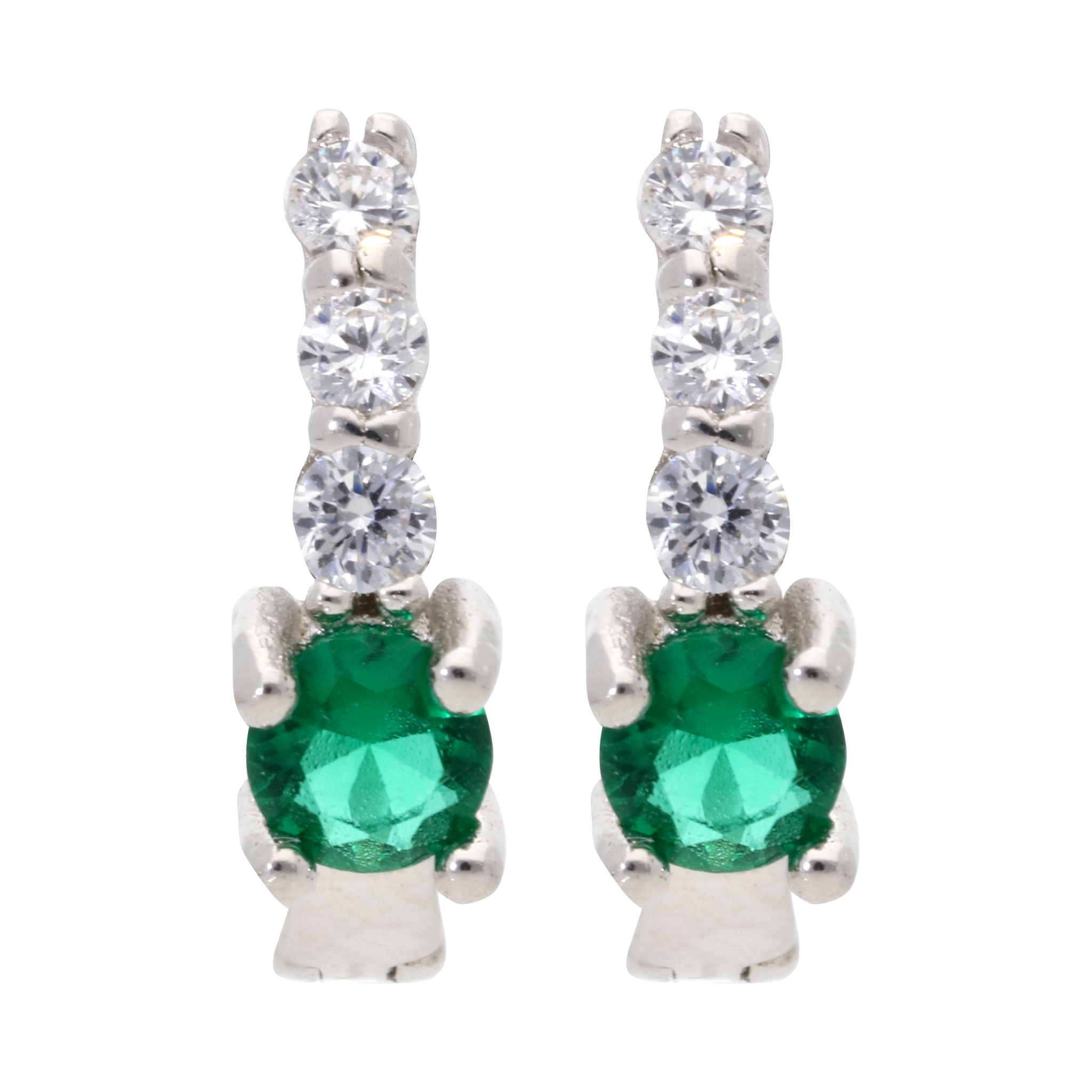 Arracadas circonias plata