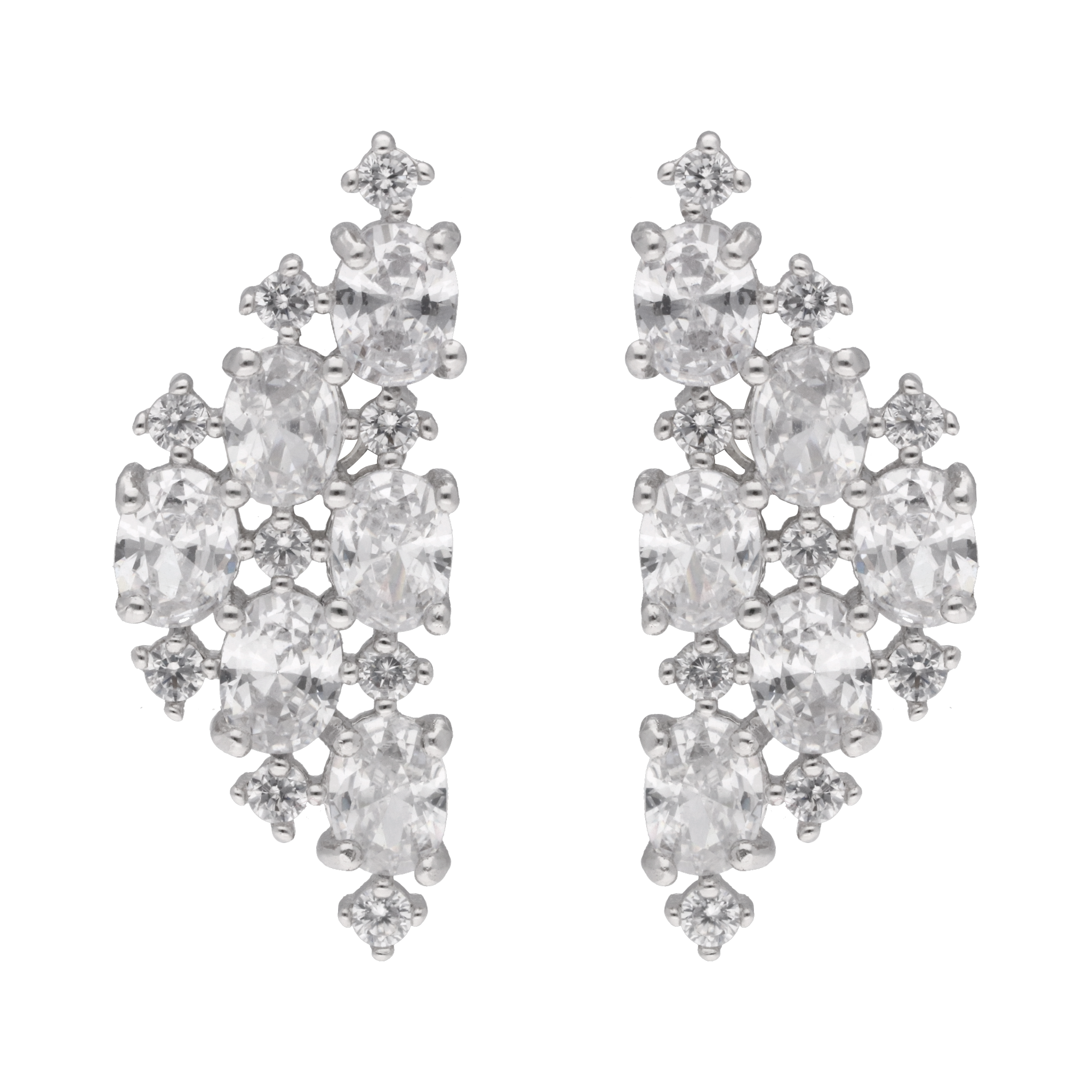 Aretes circonias plata