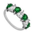 Anillo circonias plata