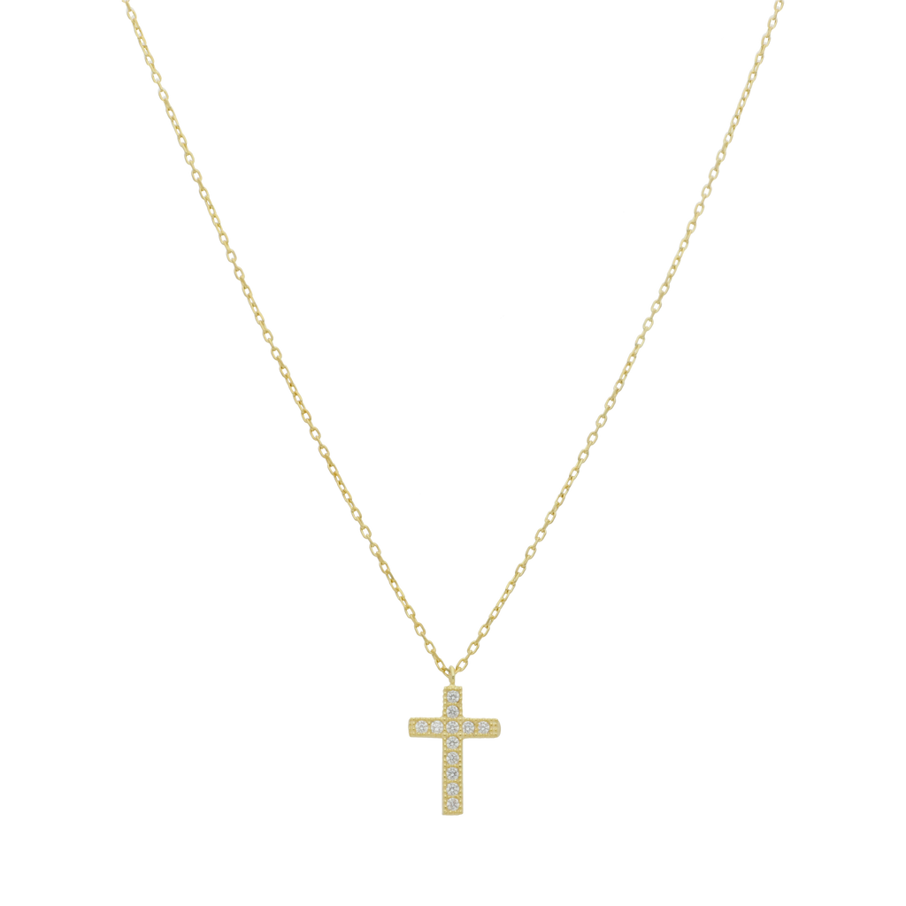 Collar dije cruz circonias