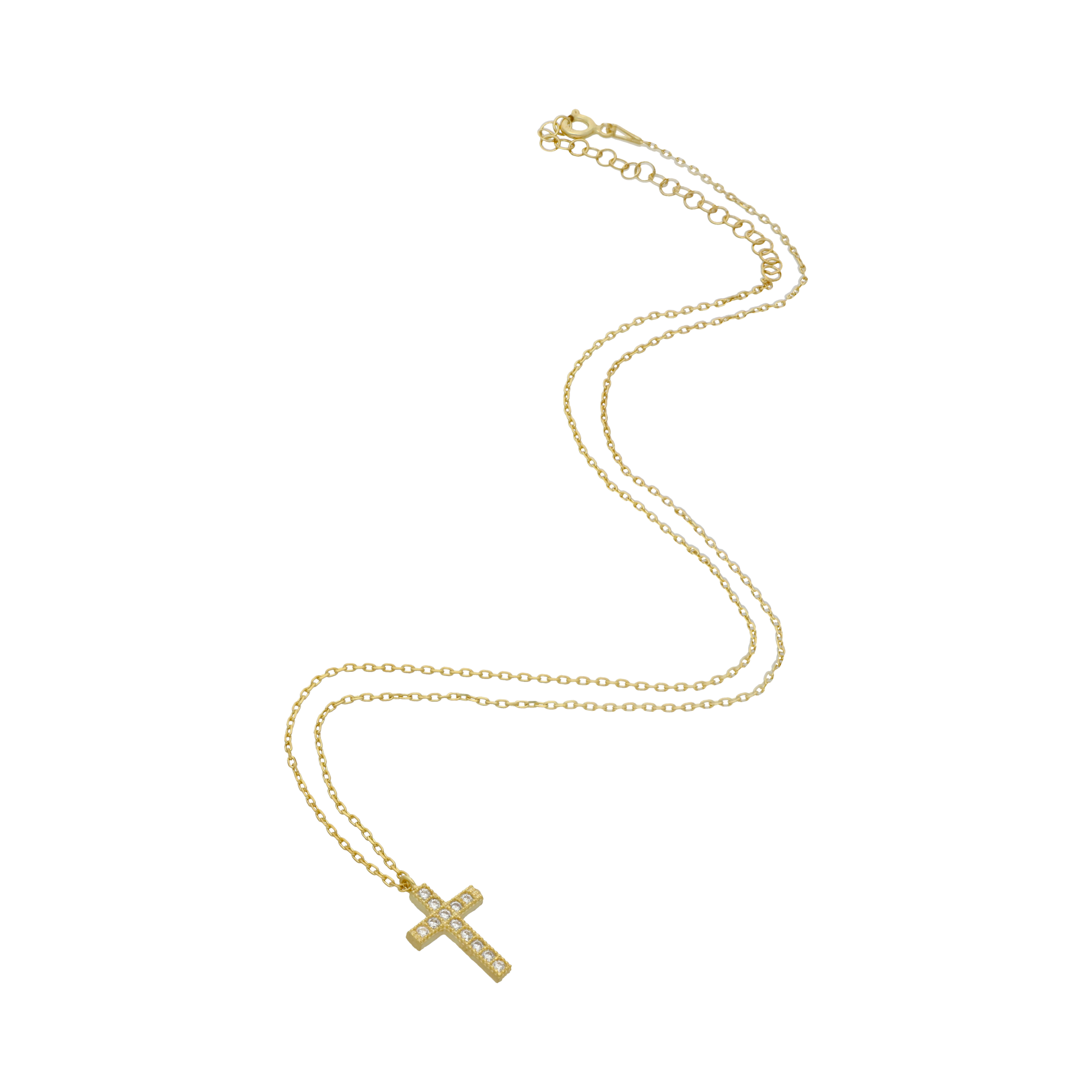 Collar dije cruz circonias