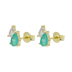 Broquel circonias plata amarilla