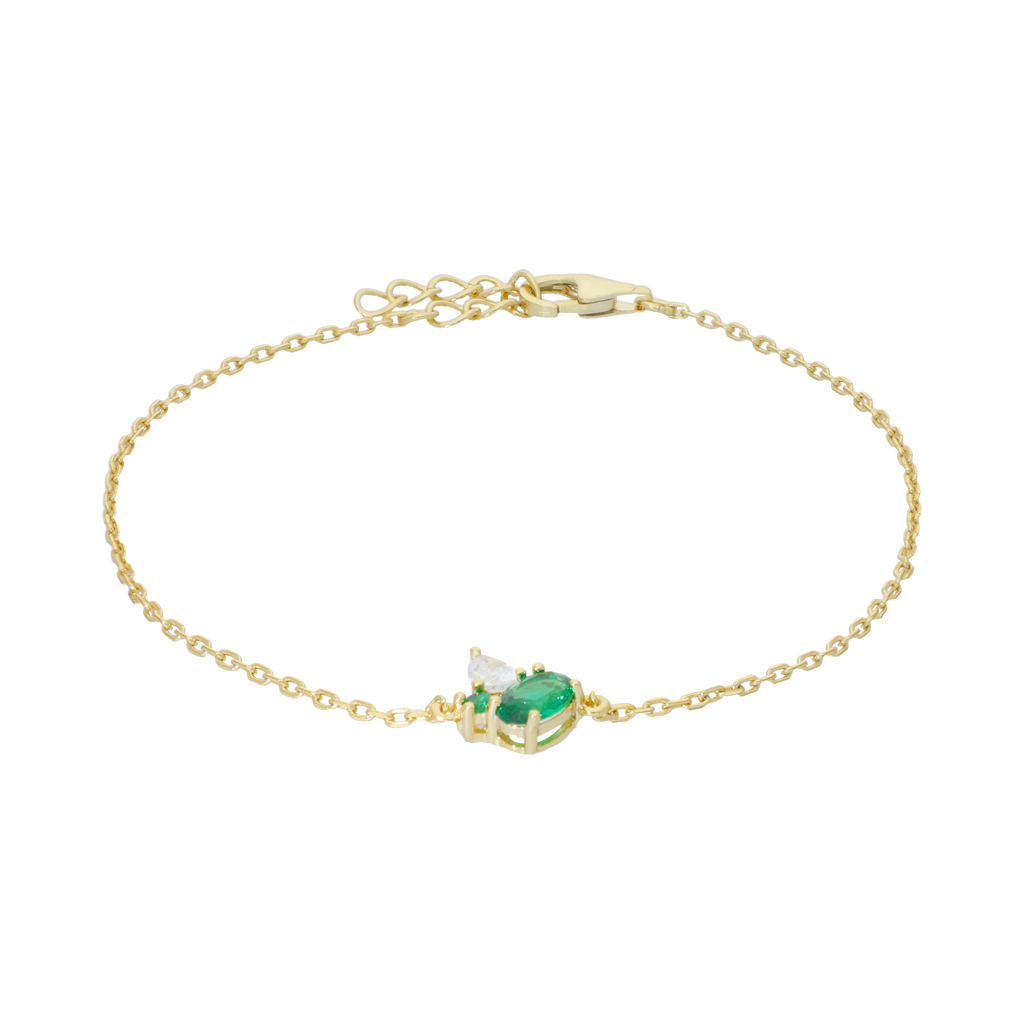 Pulsera circonias plata