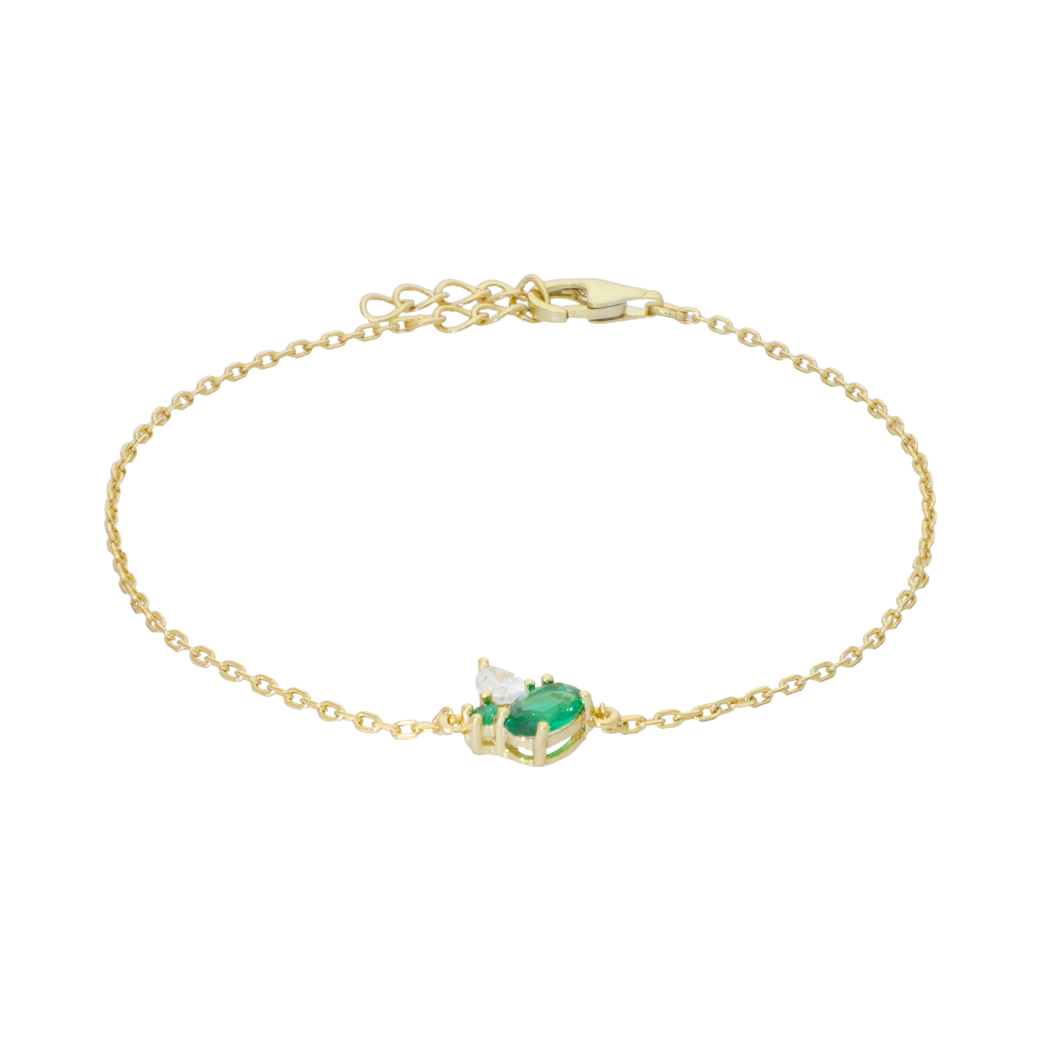 Pulsera circonias plata