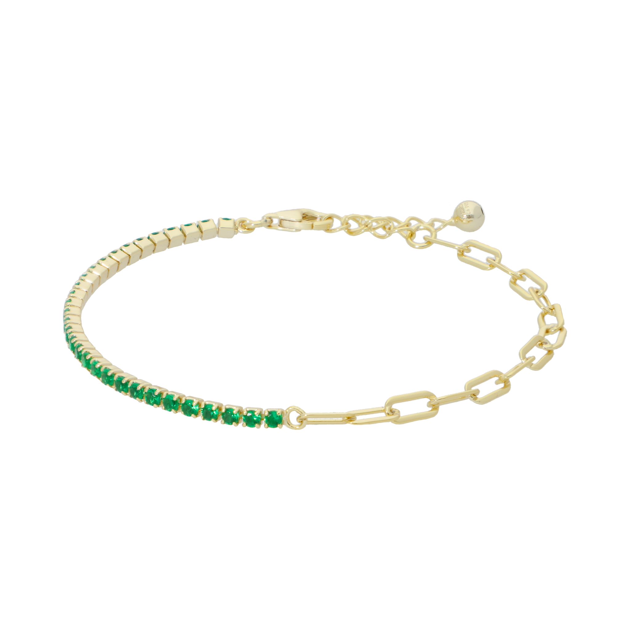 Pulsera circonias verdes
