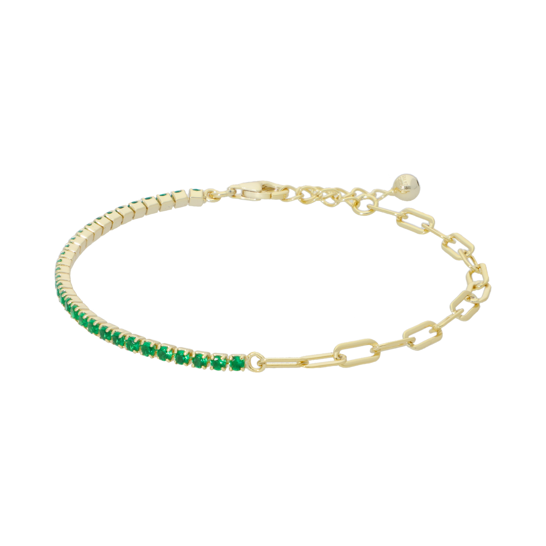 Pulsera circonias verdes