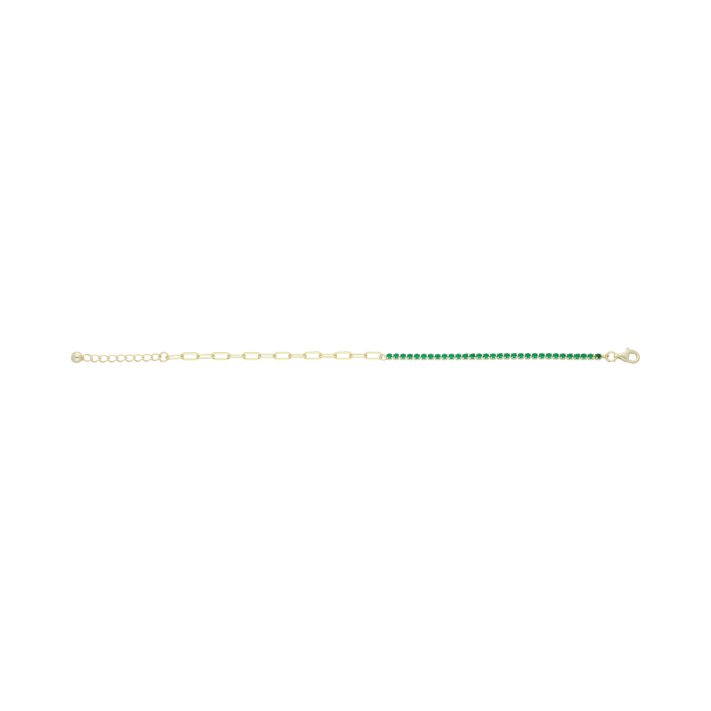 Pulsera circonias verdes