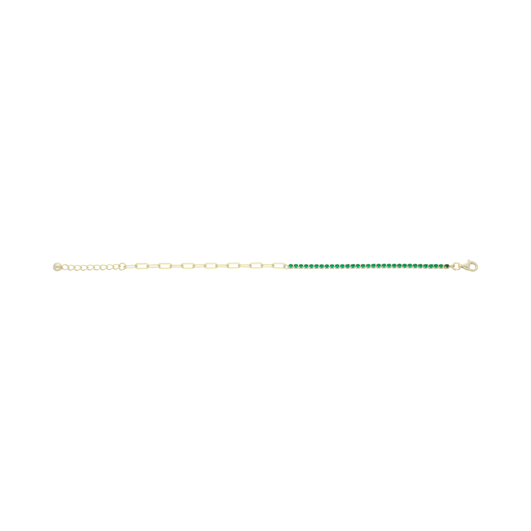 Pulsera circonias verdes