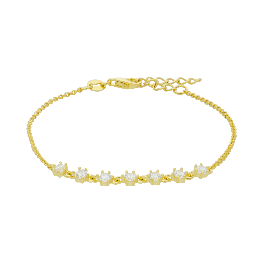Pulsera circonias plata