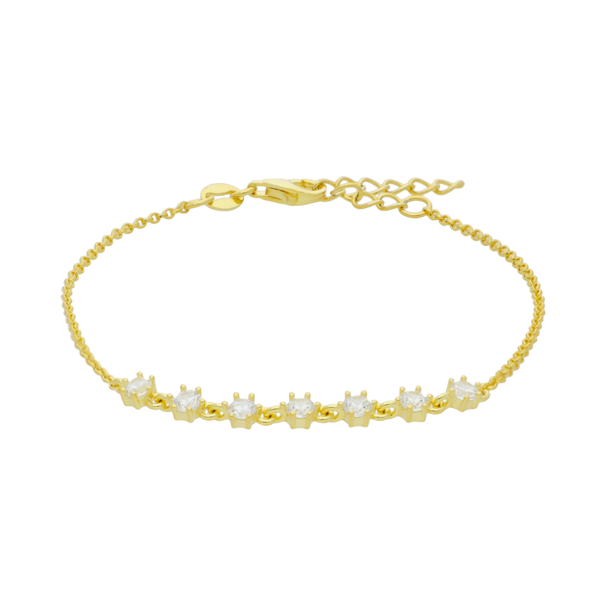 Pulsera circonias plata