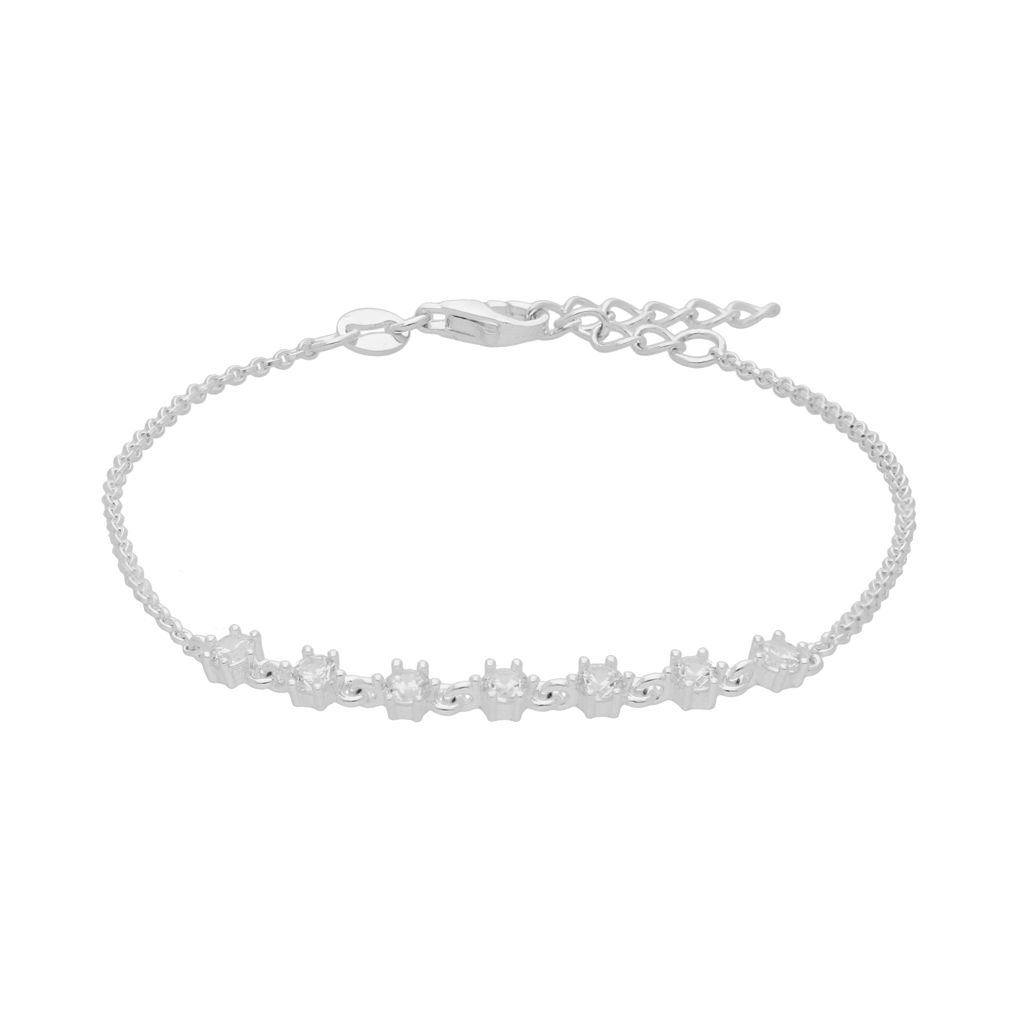 Pulsera circonias plata