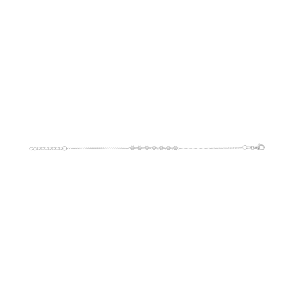 Pulsera circonias plata