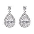 Arete largo gota plata