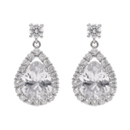 Arete largo gota plata