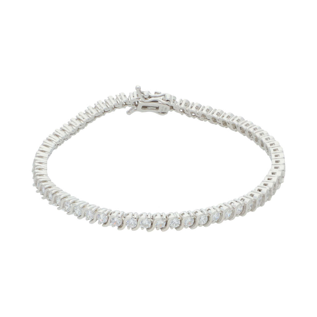 Pulsera tennis plata