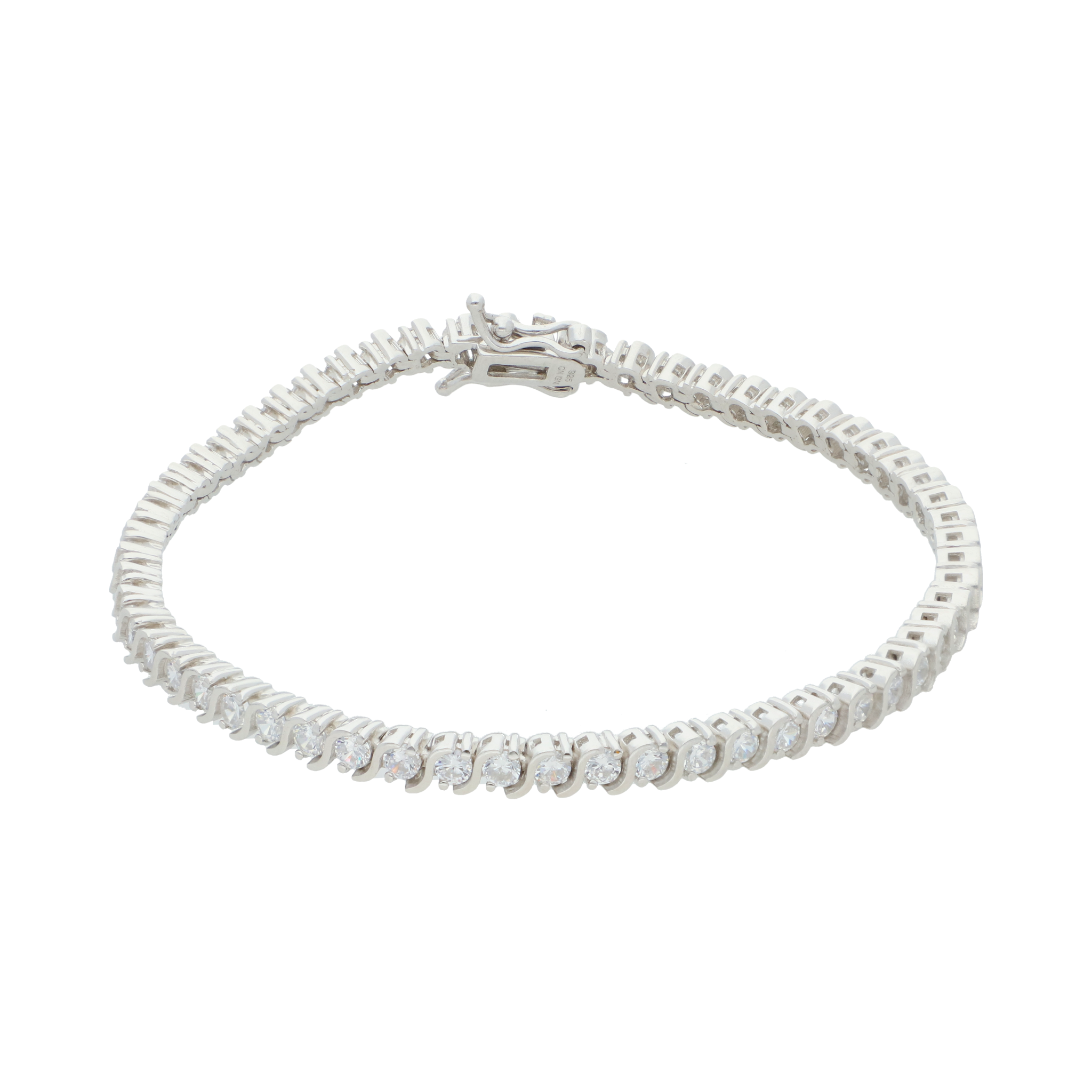 Pulsera tennis plata