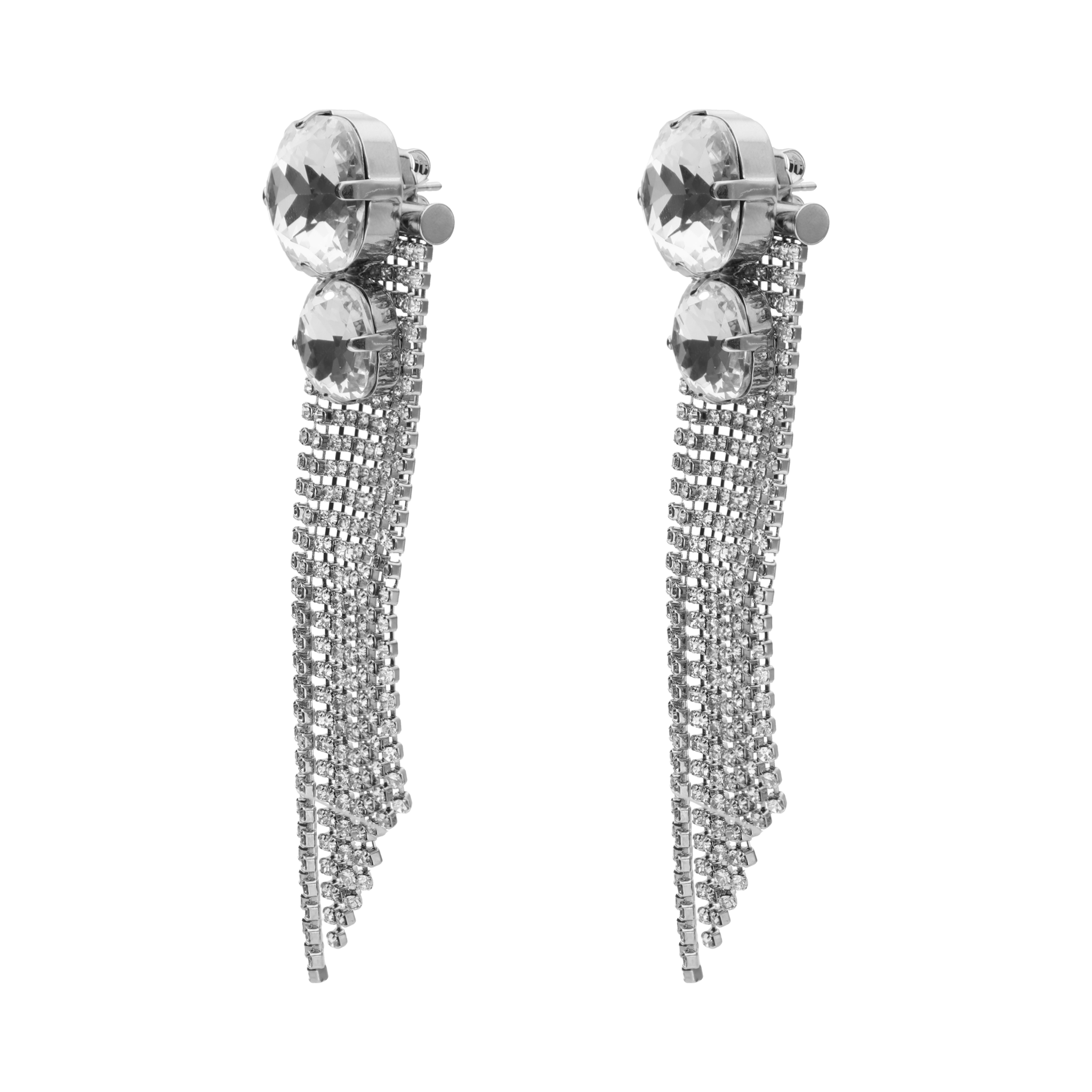 Aretes largos cortina con cristales