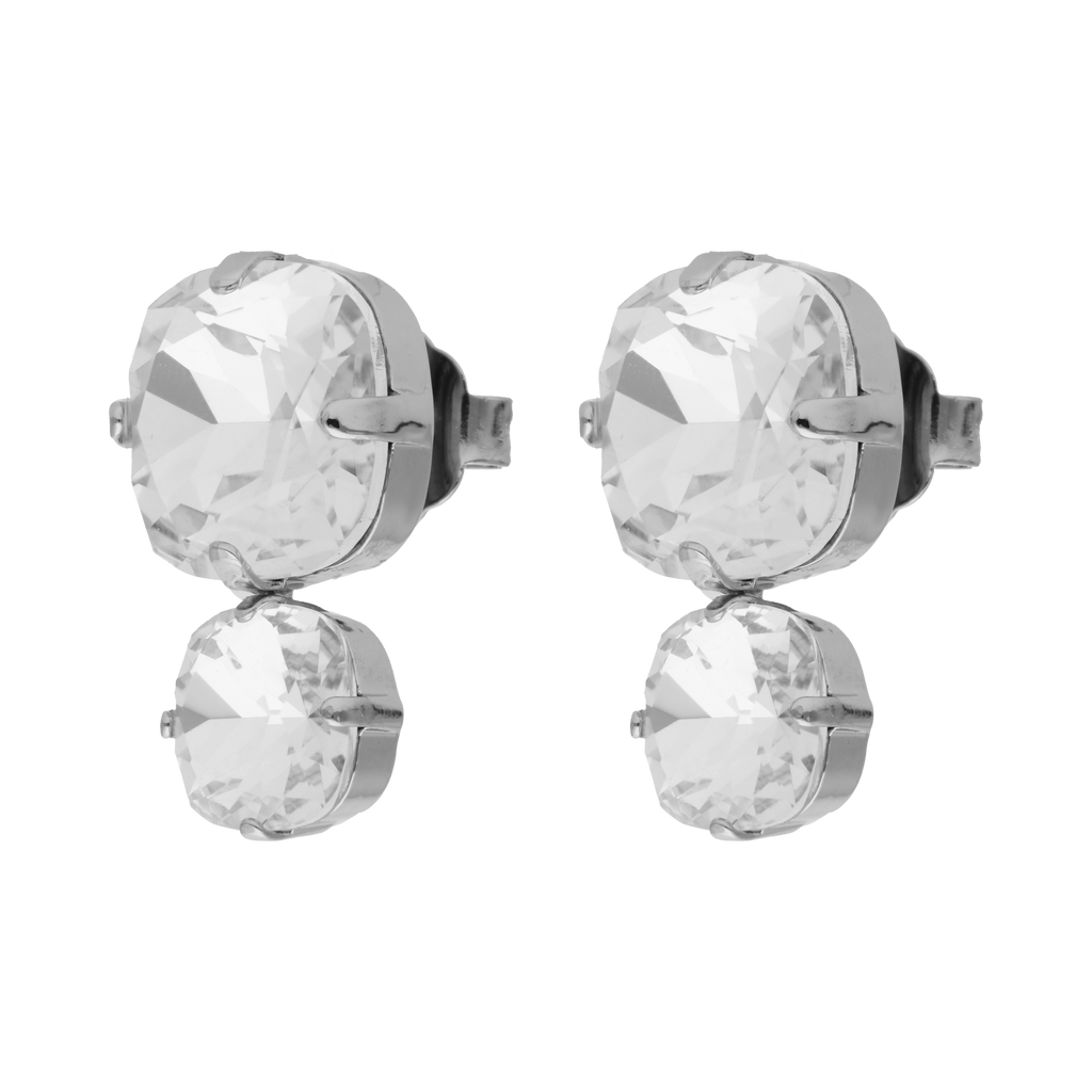 Aretes 2 cristales cushion