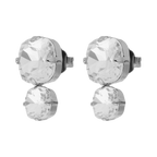 Aretes 2 cristales cushion