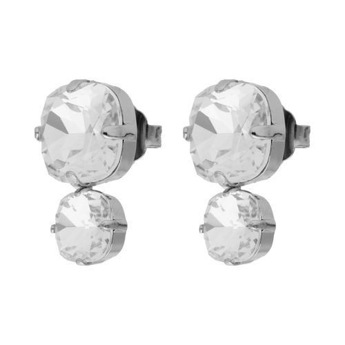 Aretes 2 cristales cushion