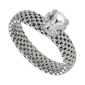 Anillo solitario cristal malla