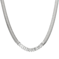 Collar tejido serpiente cristales baguettes