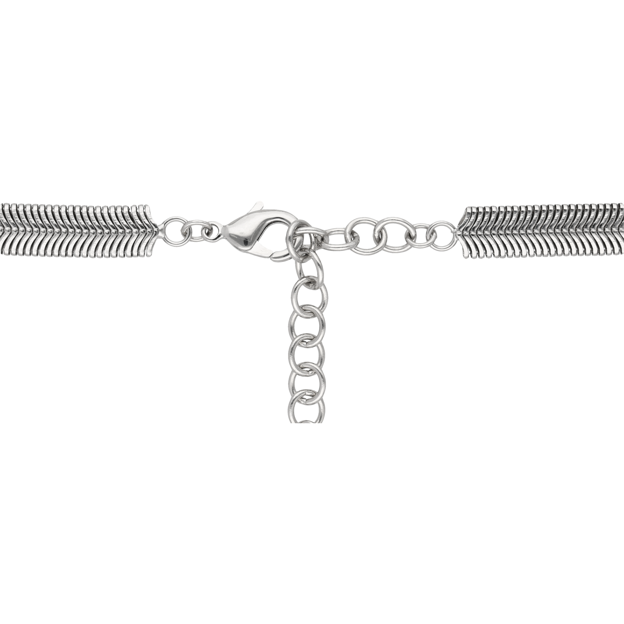Collar tejido serpiente cristales baguettes