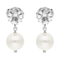 Aretes largos cristal/perla