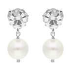 Aretes largos cristal/perla