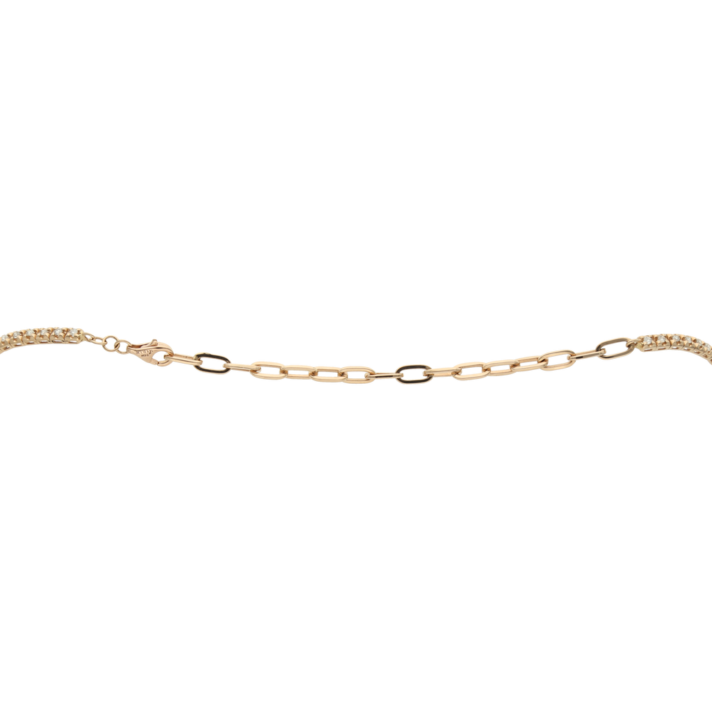 Choker tennis necklace 14K