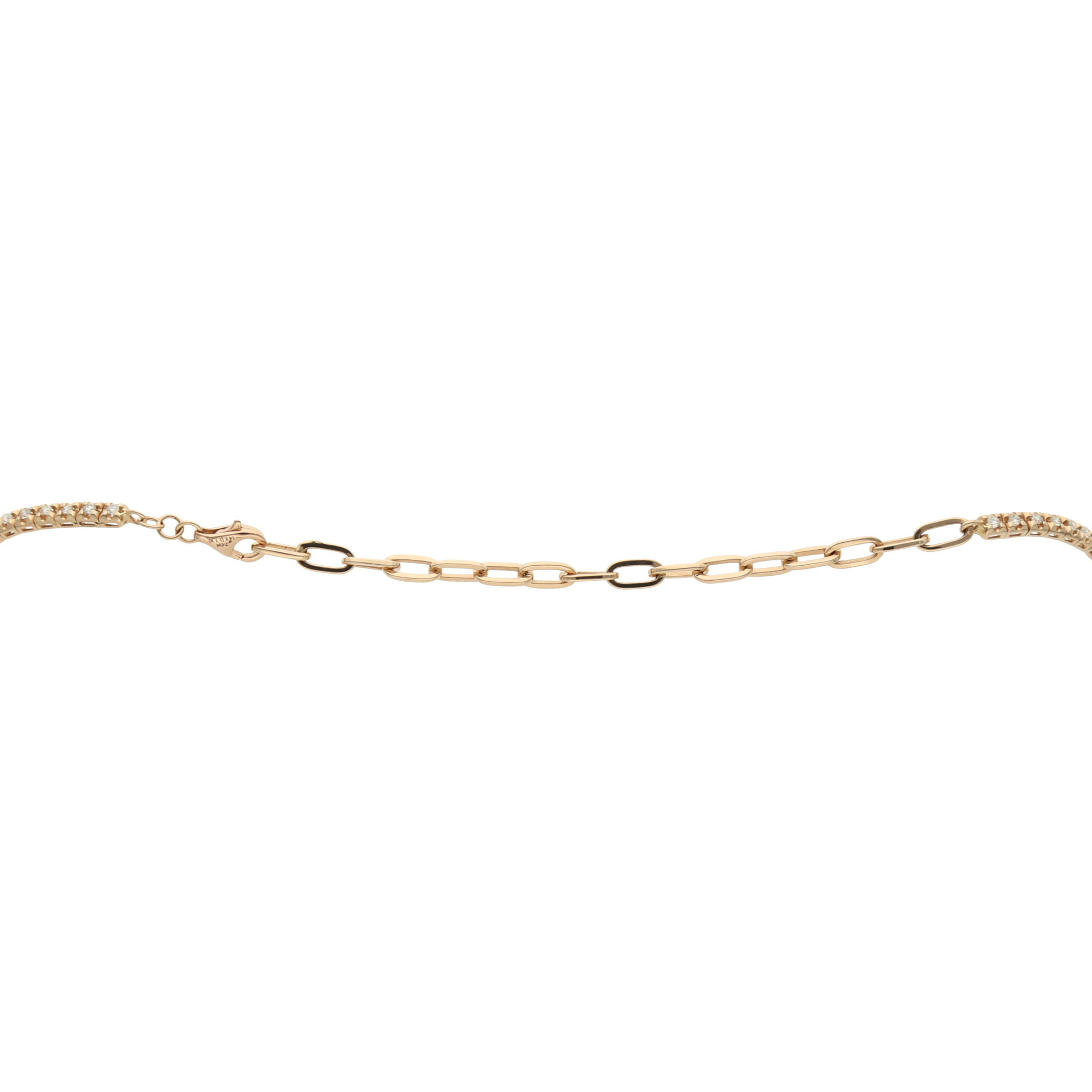 Choker tennis necklace 14K