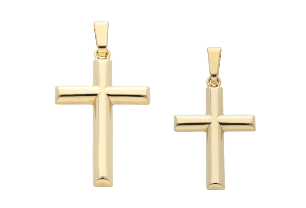 Cruz larga lisa 14K