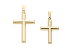Cruz larga lisa 14K