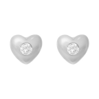 Set broquel y collar corazones plata
